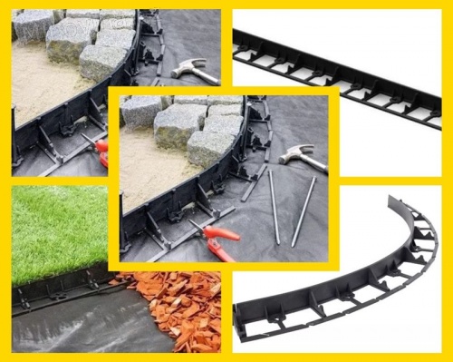 Výrobce Distributor Zahradní neviditelný plastový obrubník 45mm 58mm 78mm x 1m