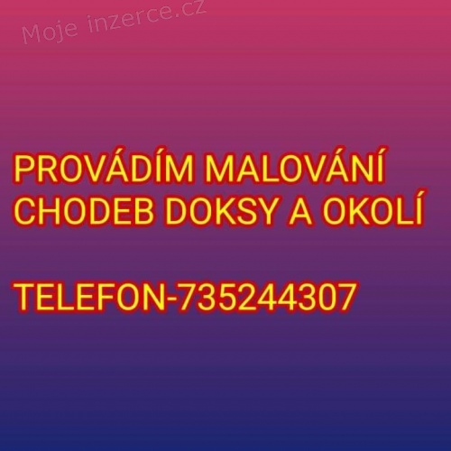 Provádím malování chodeb Doksy a okolí