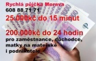 Až 200.000 Kč bez registru! 608 88 71 71