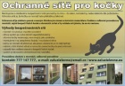 Ochranná síť pro kočky s hliníkovým rámem